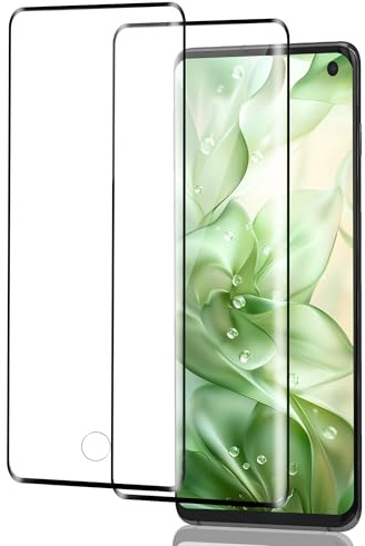 ICESPRING 2 Stück für Panzerglas für Samsung Galaxy S10 Schutzfolie, Fingerabdruck-ID Panzerfolie für Samsung S10 Folie, 9H Härte Schutzglas für Galaxy S10 Panzer Schutz Glas