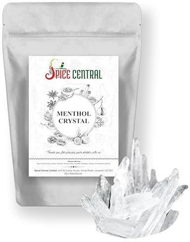 Natural Menthol Crystals Congestion Cold Flu Blocked Nose Relief Aromatherapy Premium Quality! (25g)