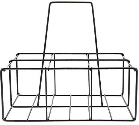ABOOFAN Soporte para Botellas De Hierro con Compartimentos Estante Portátil para Cerveza y Leche Organizador para Bar y Restaurante Diseño Resistente y Práctico para Transporte Fácil