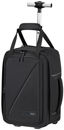 American Tourister Take2Cabin: maleta de cabina Ryanair 40 x 25 x 20 cm, 20 L, 1,40 kg, mochila con ruedas, equipaje de mano, mochila de avión S Underseater, negra (negra)