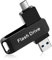 Poxfun 512GB USB C Stick Dual-Port USB 3.0 Typ-C&Typ-A Speicherstick Wasserdichter USB Stick für Smartphones, PC, Laptop, Tablet