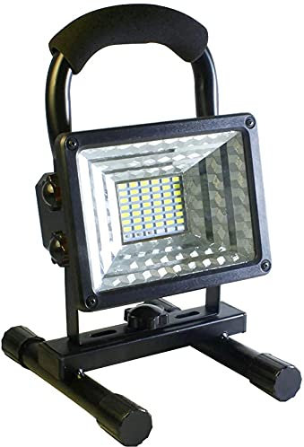 Rechargeable LED Portable Work Light - Cordless Remote Control Floodlight for Outdoor Camping, IP65 Waterproof Construction Spotlight, USB Power Bank Emergency Lighting