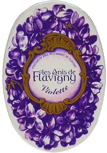 Anis von Flavigny - Echte Anis Bonbons in ovaler Dose 50g - Lila | Tradition & Bastelspaß
