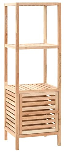 Lauuoeriau Home & Garden,Muebles de baño armario de almacenamiento de madera maciza de nogal 39,5 x 35,5 x 123 cm