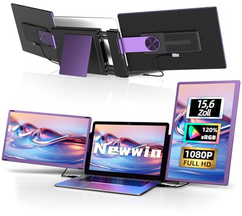 Extensión de pantalla de ordenador portátil de 15,6 pulgadas FHD 1080P IPS, pantalla de ordenador portátil, pantalla extraíble, monitor para portátiles de 13 a 17 pulgadas, compatible con Windows, Mac