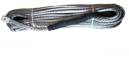 Cuerda sintética for cabrestante de Coche, 12 mm x 25 m, 12.7 kg, Resistente, for vehículos Todoterreno, ATV y UTV. Ligero y con Mayor Resistencia a la abrasión(Gray)