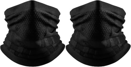 VUTYNKO Lot de 2 écharpes tubulaires pour homme et femme - En polaire chaude - Pour l'hiver - Demi-cagoule - Coupe-vent - Pour le ski, la moto, le sport, la course, le ski, le snowboard