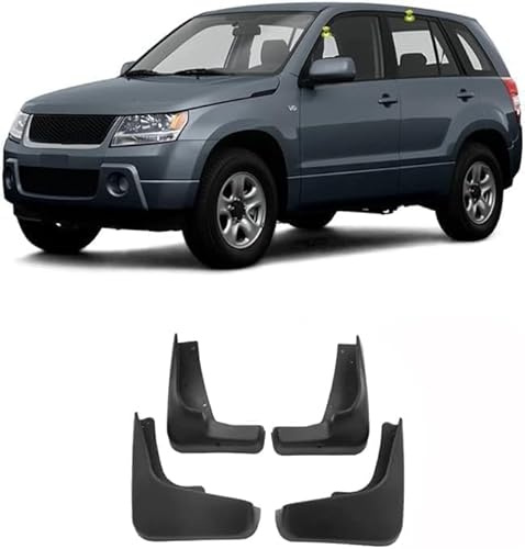 4 Pezzi Paraspruzzi Auto per Suzuki Grand Vitara 2005-2015, Impermeabile Splash Parafango Anteriore Posteriore Antispruzzo Esterni Accessories.