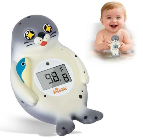 KISSONE Baby Bath Thermometer Digital for Water Temperature – Fast & Accurate °F/°C Reading, Waterproof Floating Safety Thermometer for Infants & Toddlers