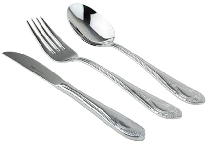 Cubertería postre CRC 1285 ACERO POSTRE 4X3 12 piezas, para postre o merienda koln (4X3) 4 tenedores, 4 cucharas y 4 cuchillos de postre