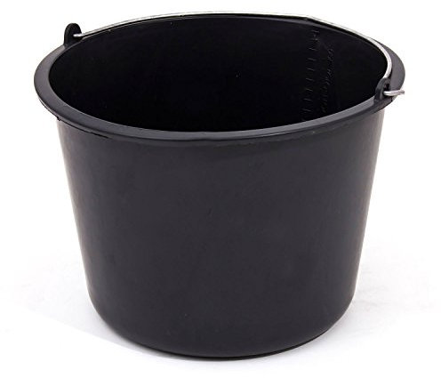 Seau en Plastique Noir Recipient de melanger 16 L Chantiers de Construction