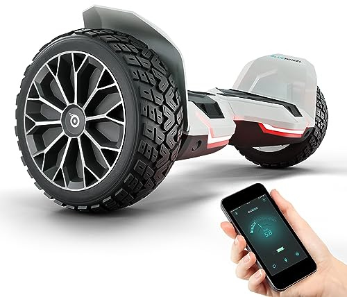Bluewheel HX510 Hoverboard Tout Terrain 8,5 Pouces, Double Moteur, App, LED | Marque allemande, haut-parleur Bluetooth, éclairage LED, pneus SUV robustes, contrôle par app, mode enfant, , jusqu'à 120 kg