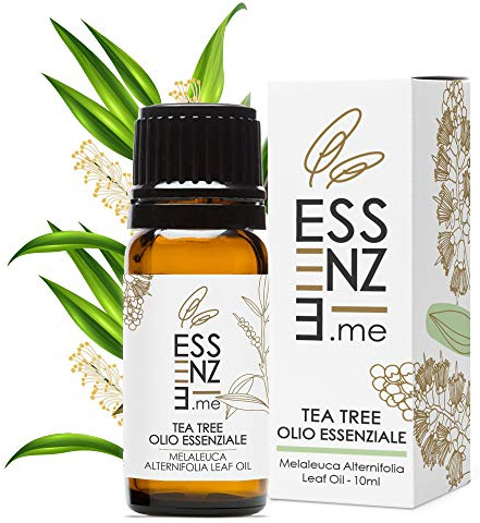 ESSENZE OLIO ESSENZIALE DI TEA TREE Puro al 100% Naturale, Per Diffusore Oli Essenziali Aromaterapia, Profumo Ambiente, Cura Del Corpo e Della Pelle. Controllato e Confezionato in ITALIA.