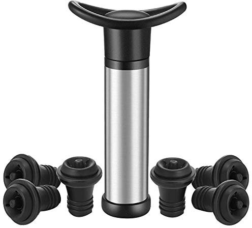 yosemite Pompa Da Vuoto Per Conservatore Di Vino Fresco Con Risparmio Di Vino Rosso Con 6 Tappi Di Bottiglia In Silicone