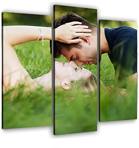 LaboratorioRadice Quadro personalizzato con foto su tela diviso su 3 pannelli in legno - Idea Regalo Set Marika cm. 60x90 personal