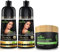 Herbishh Ultimate Hair Color Shampoo Kit (2 Stück Hair Color Shampoo + Argan Hair Mask) für graues Haar Permanentes Haarfärbeshampoo für Männer und Frauen Langanhaltendes Shampoo (Black)
