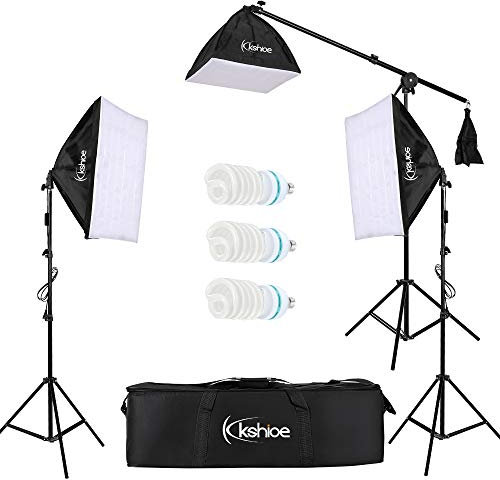 Alightup Studio Photo Softbox Kit Lumiere Photo Studio Eclairage Softbox Eclairage Vidéo de Studio Photo Réglable avec 1 Sac de Transport pour Photo de Mode Portrait Produits Commerciaux