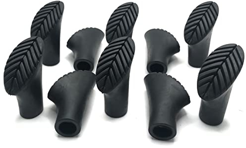 EUROBATT 10X Gummipuffer Ersatzfüße für Nordic Walking Stöcke Pads schwarz