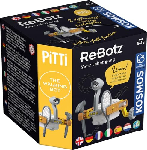 Kosmos 617073 ReBotz - Pitti The Walking Bot, Mini-Roboter zum Bauen, Spielen und Sammeln für eine Robo-Gang, Roboter-Spielzeug, Experimentier-Set für Kinder ab 8-12 Jahre