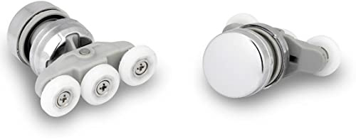 Set of Two Shower Door Rollers | Triple Wheel Rollers for Shower Enclosure