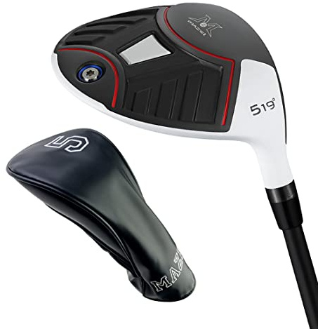 MAZEL Golf Fairway Woods 3 or 5, Titanium Golf Club 15 or 18 Degrees 44 Inches Right Handed Graphite Shaft (18, Degrees)