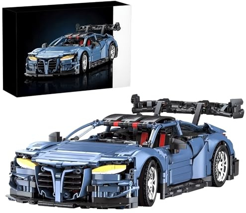 Technik Auto für M4 CSL, 1:10 Groß Auto Modellbausatz, 2280 Teile MOC Klemmbausteine Rennauto Set, Automodell Sammlerstück Geschenk für Autofans, Mit Originalverpackung