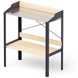 Upyard Planting Table Moderne – Table de Jardinage Moderne en Bois Naturel – Table de Jardinage surélevée résistante aux intempéries pour Balcon et Jardin, 80 x 39 x 92 cm, Bois Naturel