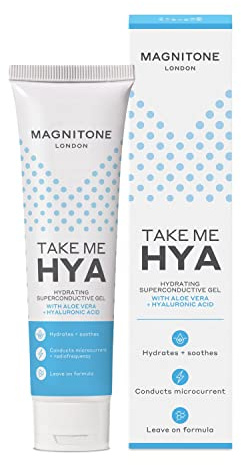 MAGNITONE Take Me Hya Hydrating Superconductive Gel – Hyaluronic Acid + Aloe Vera Face Gel for Microcurrent & Radiofrequency Facial Devices – Lightweight Gel to Help Hydrate and Soothe Skin – 1 Pack