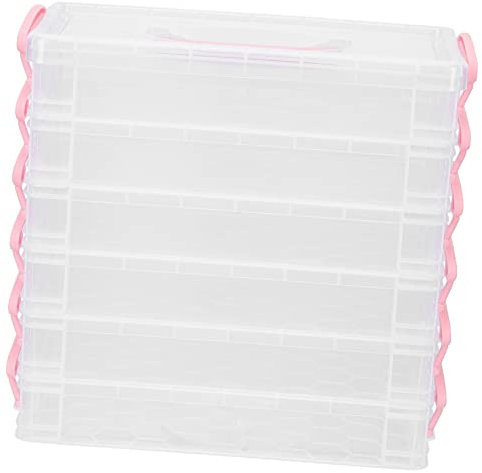 Cabilock Organisez Vos Outils Artistiques avec Style Boîte À Crayons en Plastique Empilable Rangement pour Étudiants Gommes Stylos