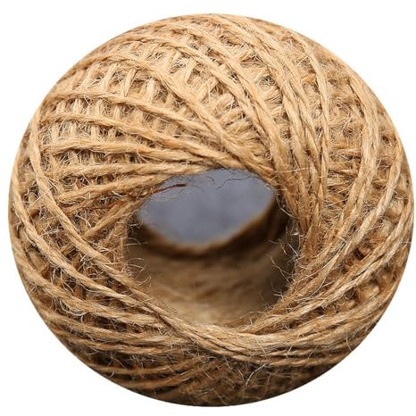 100M Jute Twine Garden Twine Natural 2mm Brown Jute Twine Craft String Twine for Crafts, Gift wrapping,Gardening,Packing,Christmas Decoration (100M)