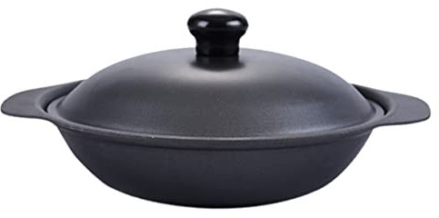 HEMOTON Casserole De Cuiseur à Riz Marmite Lent Pot De Terre Casserole Braisière Batterie De Cuisine En Fonte Mangal Donabe Four En Fonte Kazan Faitout Antiadhésif Cruche Le Fer