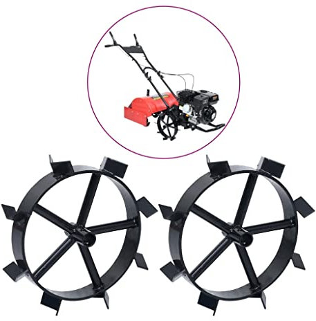 DIGBYS Ruote in Metallo per Motozappa 6.5 HP 2 pz