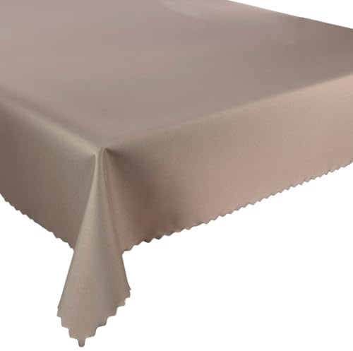 wasserdichte Tischdecke Gartentischdecke Wasserabweisend Wetterfest Garten Balkon Terrasse Braun 130x180 cm