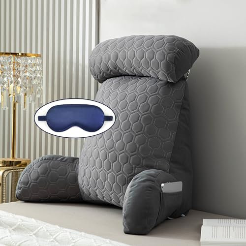AMZZHAO Lesekissen für Bett und Sofa,Rückenkissen mit armlehnen,Ergonomisches,Ideal als Rückenstütze zum Lesen,Arbeiten,und Spielen auf dem Bett,Sofa,oder Couch