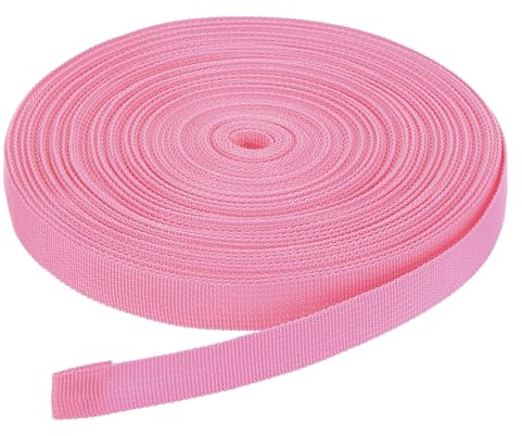 DMiotech 25 Yard 22M x 20mm Breite Nylon-Gurtband Poly Flachgurtband für DIY Handwerk Rucksackgurte, Nähen, Reparatur von Outdoor-Ausrüstung, Pink