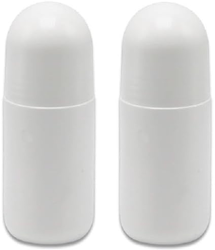 50ml Refillable Empty Roller Bottles - 2PCS Leak-Proof Plastic Container With Ball Applicator for Essential Oil Balms and Sunscreen - Portable DIY
