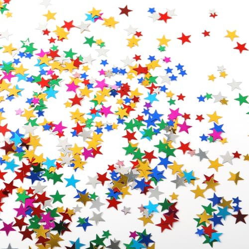YALiya Coriandoli, Coriandoli Stella Glitterata, Lamina Stelline Paillettes, Coriandoli Laurea, Stelline Scintillanti, per Decorazioni Tavolo,Decorazioni Carnevale,Decorazioni Compleanno(60g)