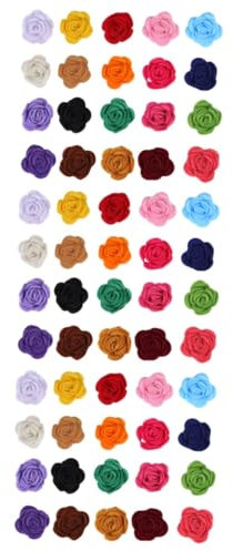 Cabilock 60stücke Filzrosen Schöne Dekorationsblumen Für Haarschmuck Kleidung Und Scrapbooking Gemischte Farben Für Kreative Bastelprojekte