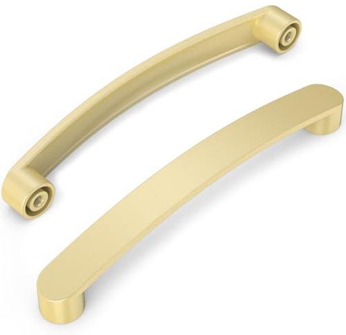FURNIWARE 10 Stück Möbelgriffe 160mm Lochabstand Schrankgriffe Küchengriffe Messing Griffe Möbel Schubladengriffe Griffe für Küchenschränke Schränke Schubladengriffe