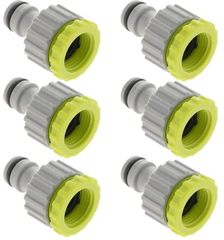 XPEX Adattatore Rubinetto Con Tubo Acqua 6 Pezzi - 1/2 E 3/4 Attacco Rapido, Riduttore Per Unione