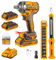 Ingco 20V Brushless Impact Wrench 400NM with 1Pcs Work Lamp, Variable Speed 2300RPM, 2900BPM with Emergency Inspection Lamp, 2Pcs 2.0Ah Battery and 1Pcs Charger COSLI23048