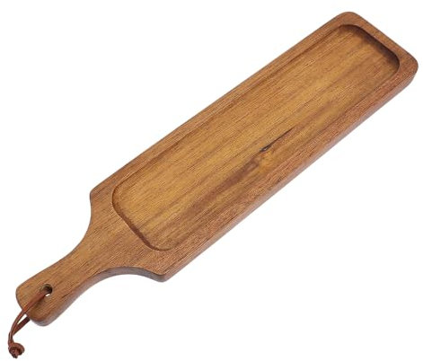 Ciieeo Bandeja de Madera para Servir Pizza Multiusos para Comida Occidental Bandeja Decorativa para Pan Y