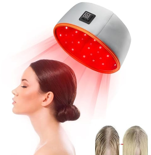 Mavdecll Bonnet De Croissance des Cheveux De Luminothérapie, Casque De Croissance des Cheveux, Bonnet De Photothérapie 120 LED 660nm Et 850nm, Améliore La Santé du Cuir Chevelu