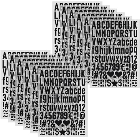12 Blätter Buchstaben Zahlen Schriftzug zum Aufbügeln 1 Zoll Klebebuchstaben A-Z und Zahlen 0-9 Schwarze Bügelbild Wärmeübertragungs Vinyl Bügelbilder Bügelbuchstaben für textilien T-Shirts