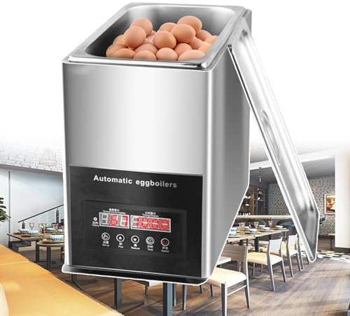 LYFDPN Hervidor automático de Huevos de Aguas Termales, cocedor de Huevos eléctrico de 30~90°C, máquina Cazadora furtiva de Huevos con Salida de Drenaje