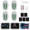 4 Pcs Wireless Strobe Light - 8 Color Adjustable Charging LED Interior Lights with Remote Control, Ambient Lighting Car, Interior Car Lights, Wireless LED Light for Truck Motorcycle Bike