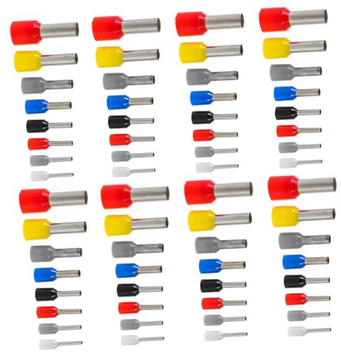 Hohopeti 1200pcs Pre-insulated Terminals Kit for Gauge Wire Ferrules Terminal Connectors Insulated End for Electrical Crimp Connector Use