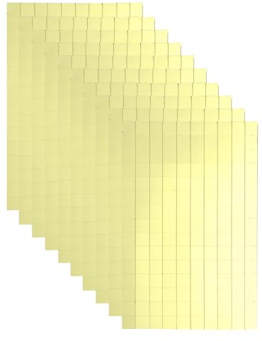 QUARKZMAN 10 Rollen 150 Stück Mosaikfliesen Selbstklebend Glas Gold 10x10mm | Spiegel Fliesen Hochviskose Glatter Oberfläche Mini Spiegel für Disco Ball, DIY Handwerk, KTV Dekoration