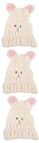 BATHVEVE 3stücke Haarturban Mit Tierischer Stickerei Schnelltrocknendes Haarhandtuch Für Effektives Trocknen Nach Dem Baden Weich Und Schonend Für Gesundes Haar Für Damen