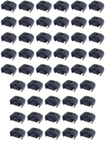 50X Auto Bremsleitung Bremsschlauch Doppelclip Halterung Schwarz Kompatibel mit Audi 80/100/200/A4/S4 Kompatibel mit Seat Alhambra/Arosa/Cordoba/Ibiza Kompatibel mit VW Beetle/Bora/Caddy/Golf
